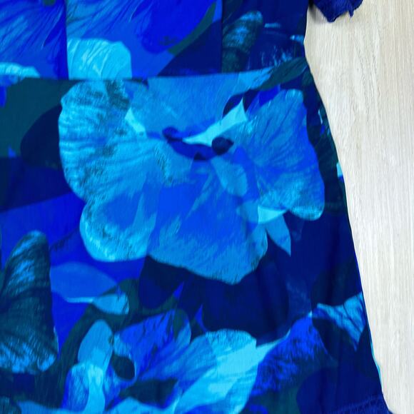 NWT Sophia Jeans by Sophia Vergara Shoulder Bustier Floral Midi Dress Medium - Picture 7 of 16